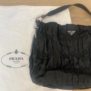 PRADA Purse shoulder bag, Nylon & Leather